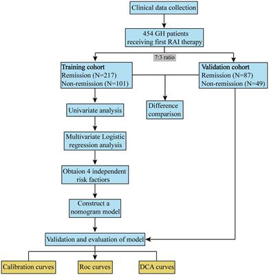 Nomogram construction and evaluation for predicting non-remission after a single radioactive iodine therapy for Graves’ hyperthyroidism: a retrospective cohort study